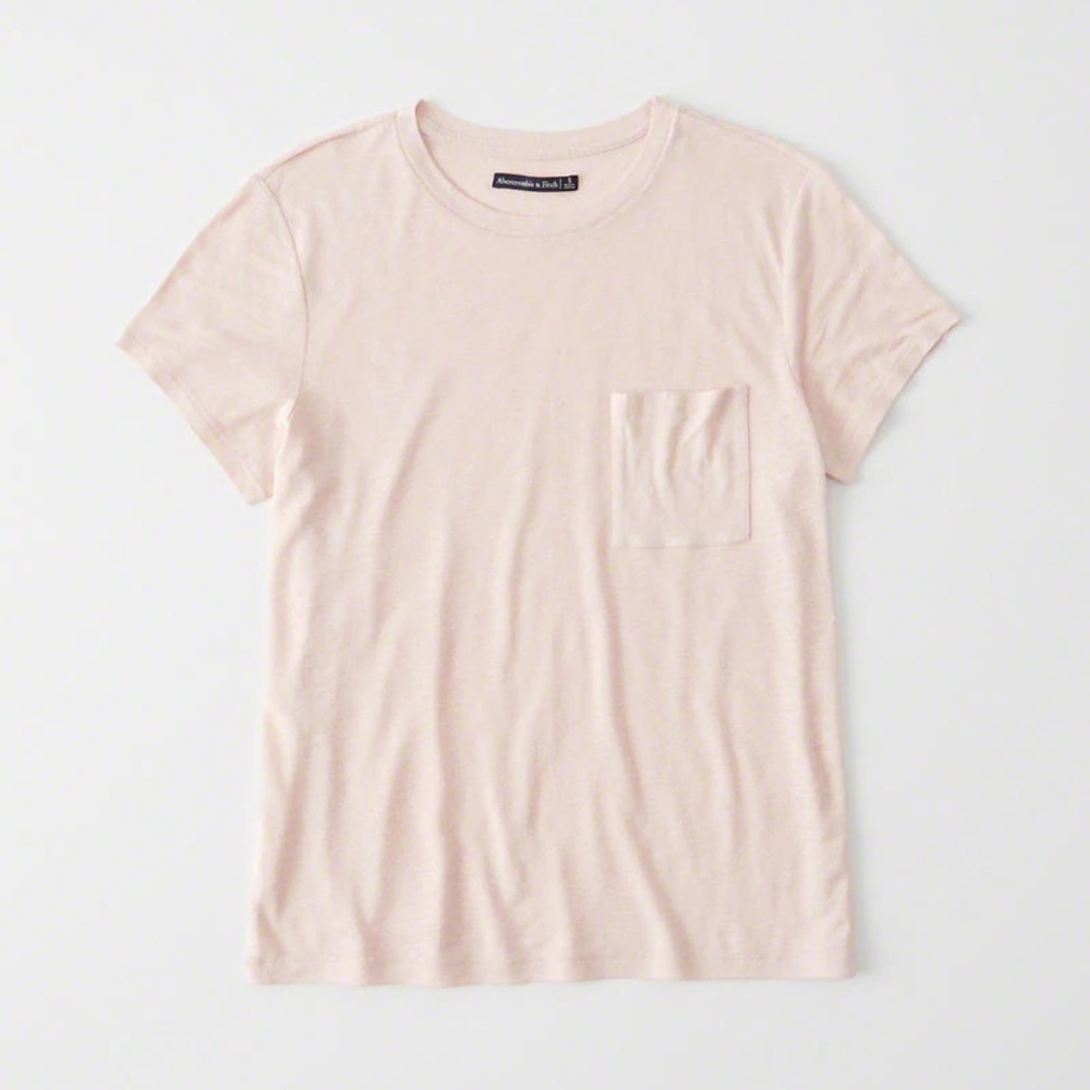 LINEN-BLEND BOYFRIEND TEE XS Blush